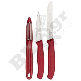 Κόκκινο Σετ 3τμχ (2 Μαχαίρια Κουζίνας & Αποφλοιωτής), Swiss Classic – Victorinox®
